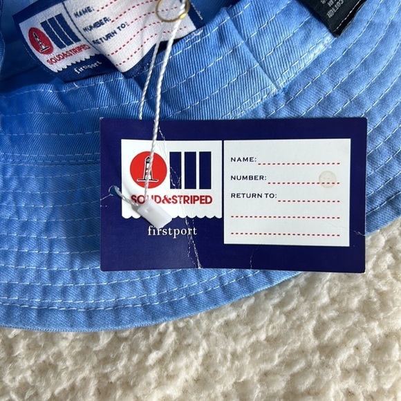Solid & Striped Blue Bucket Hat - Picture 5 of 7